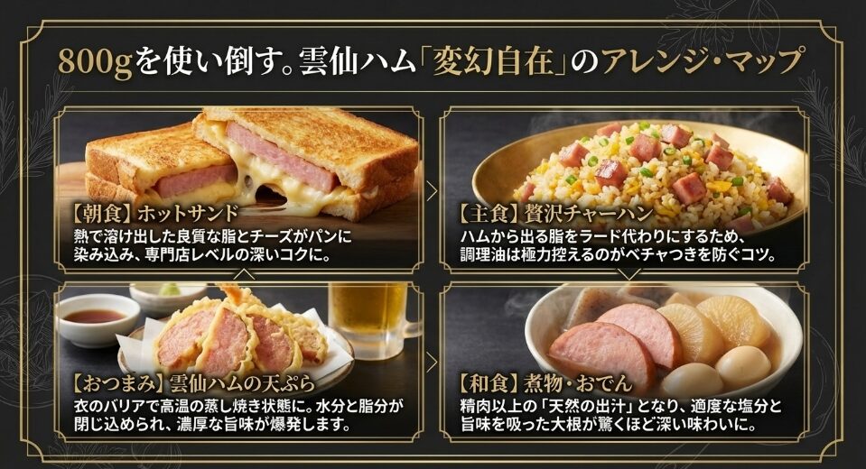 雲仙ハムを賢く選ぶなら？コスパと鮮度を両立させる「800g」の活用術