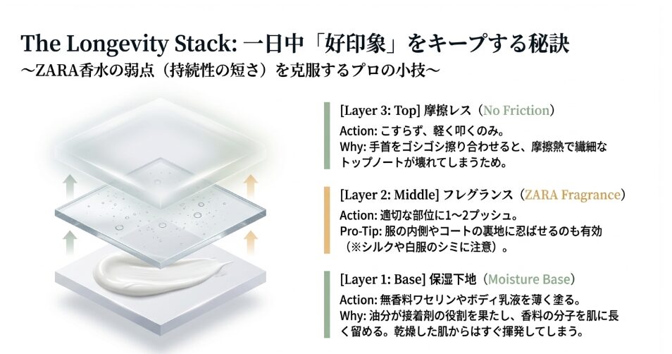 ZARAの香水の魅力を一日中キープする、持続性アップの秘訣