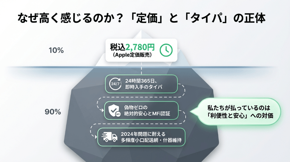 コンビニで買うiPhone純正イヤホン、その価格と「利便性」の価値