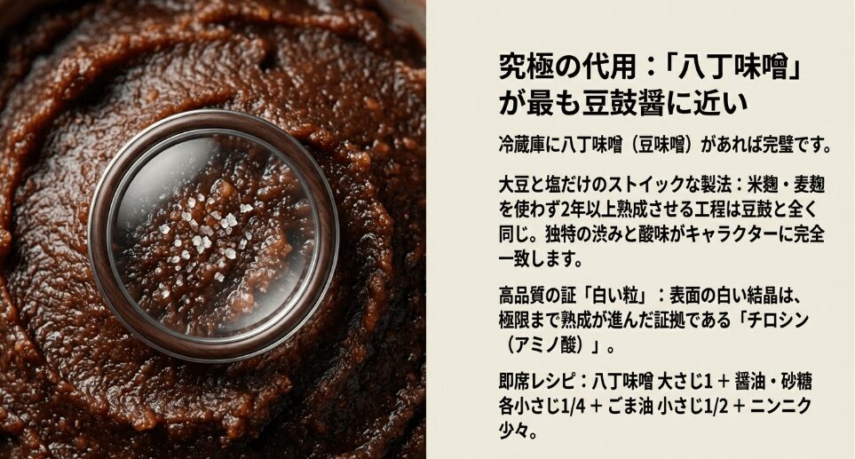 豆鼓醤の代用は「八丁味噌」で再現!