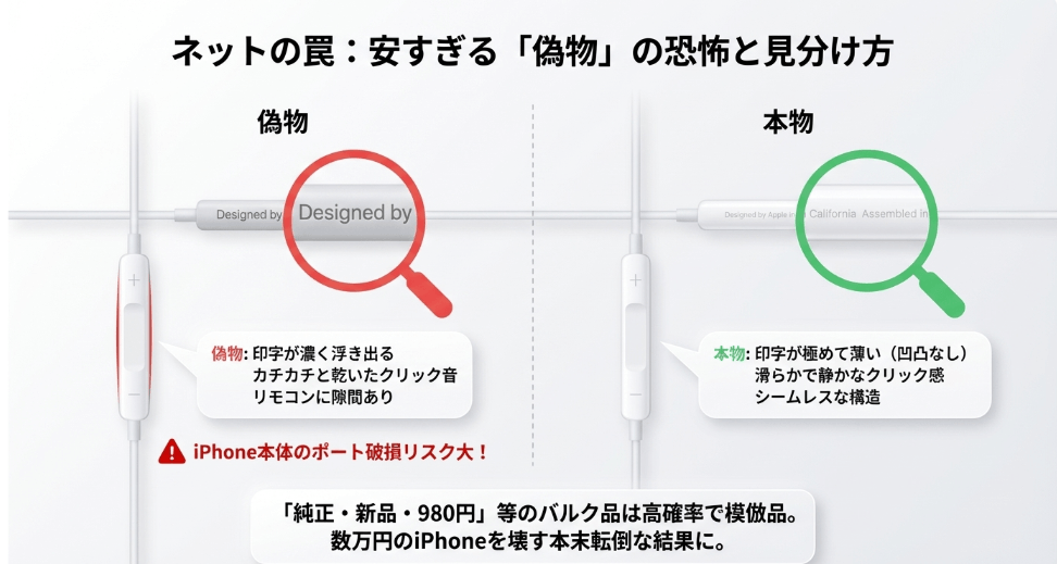 偽物回避！iPhone純正イヤホンを「信頼」で選ぶべき理由