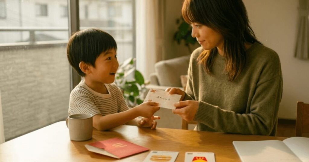 子どものご褒美に贈るマックカードのギフト
