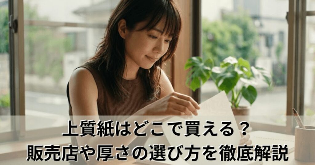 上質紙はどこで買える？販売店や厚さの選び方を徹底解説
