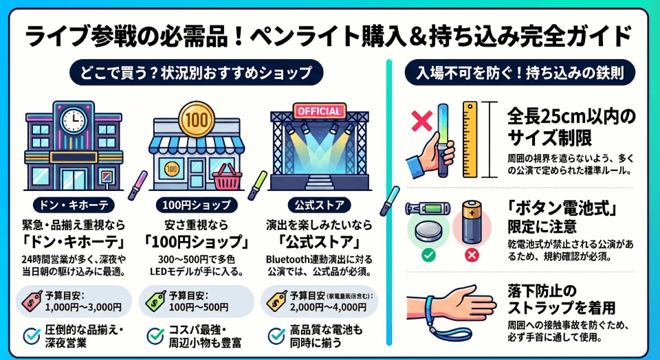 ペンライトがどこで買えるか実店舗の販売場所を徹底解説