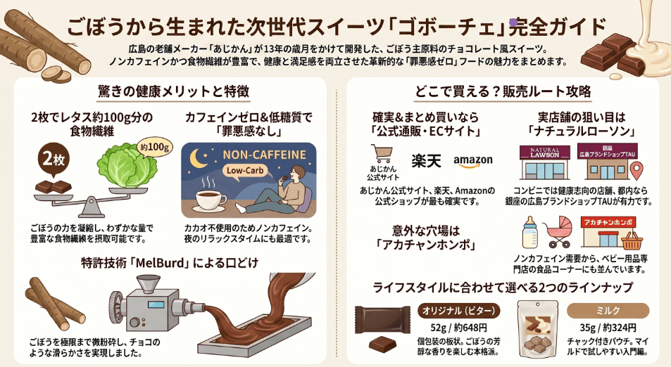 ゴボーチェはどこで買えるか販売店と通販の最新情報