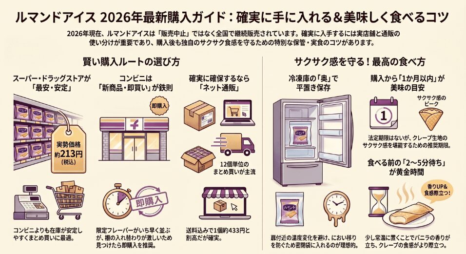 ルマンドアイスはどこで買える?販売店や在庫を調査