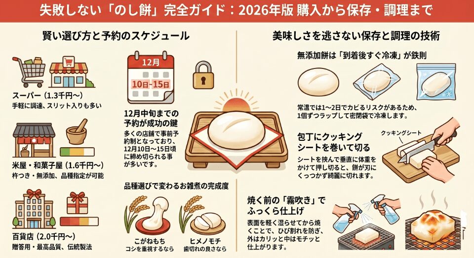 のし餅はどこで買える?販売店を徹底比較