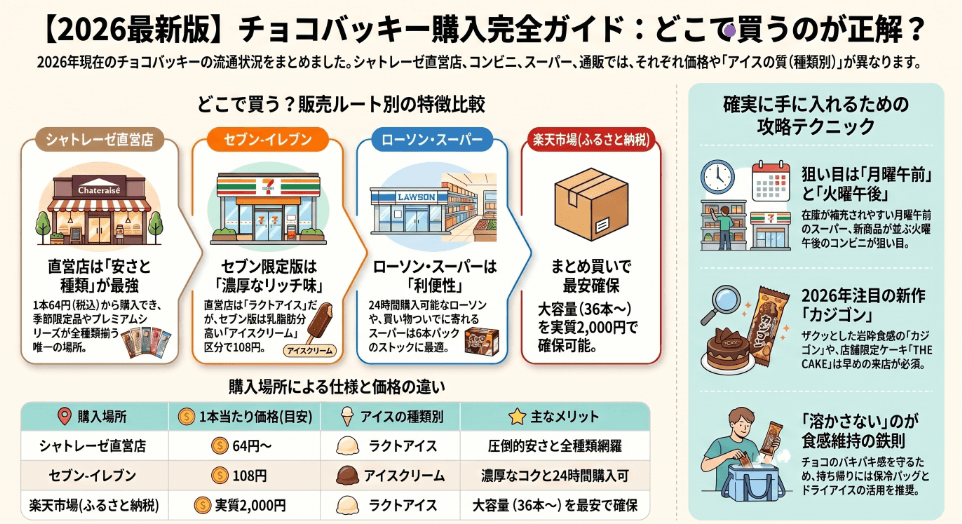 2026年チョコバッキーはどこで買えるか販売店を調査