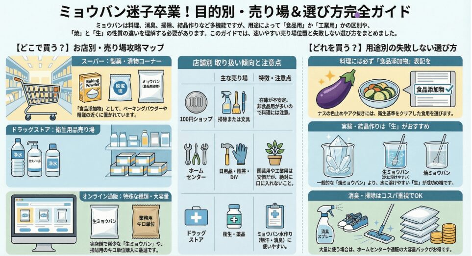 ミョウバンがどこで買えるか売り場を徹底解説