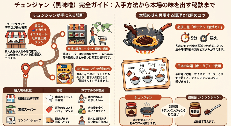 チュンジャンがどこで買えるか実店舗の状況を解説