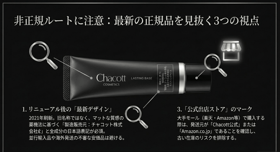 チャコットの正規品を確実に見分ける3つのポイント