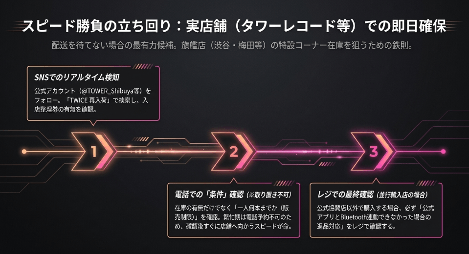 TWICEペンライト、実店舗での入手は可能か？タワーレコードの動向と注意点