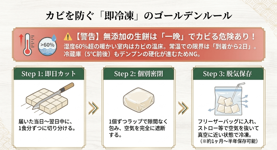 カビさせない!のし餅を最後まで美味しく味わう保存と冷凍の黄金ルール