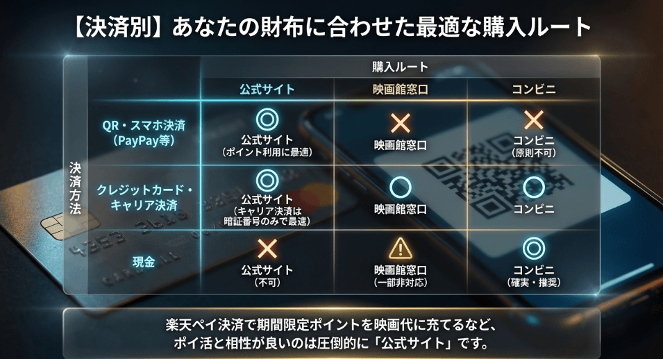 【決済別】ムビチケはどこで買うのがおトク？賢い使い分けガイド