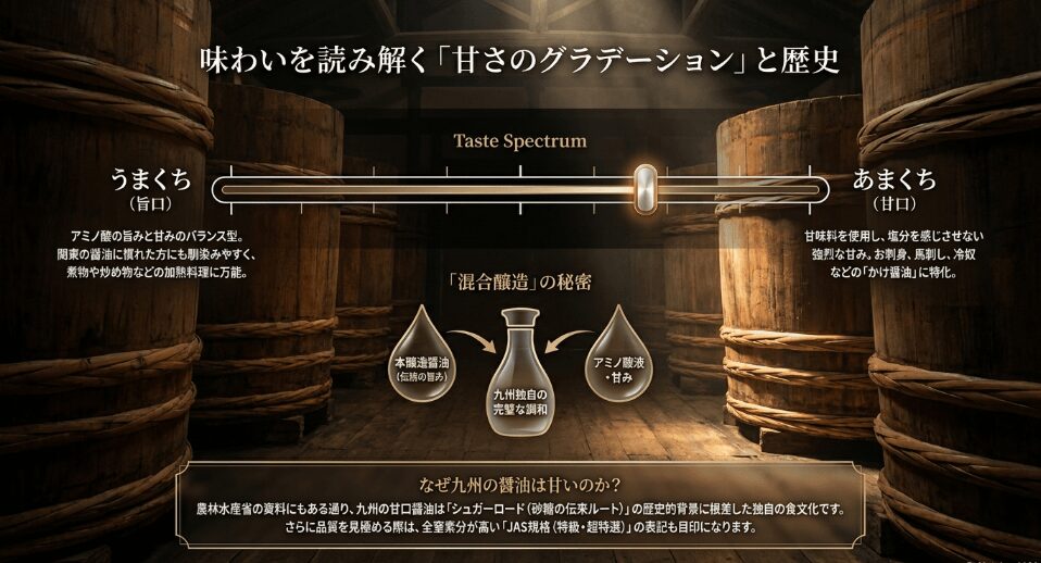 九州醤油|甘さや等級での選び方