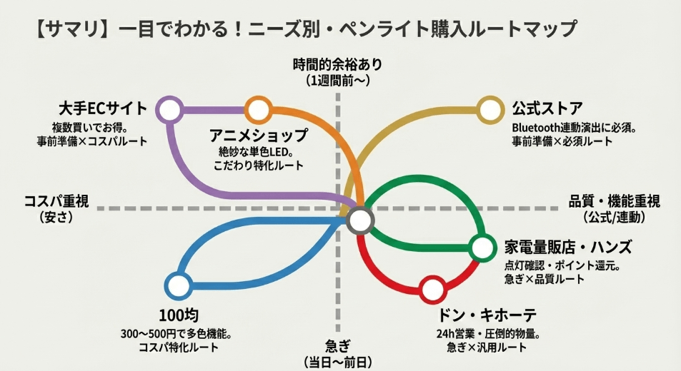 公式ストアでペンライトがどこで買えるか重要性を把握