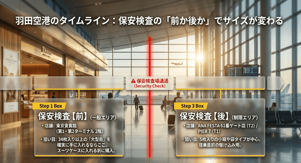 羽田空港の制限エリア内で「鳩サブレー」を買える店舗と賞味期限
