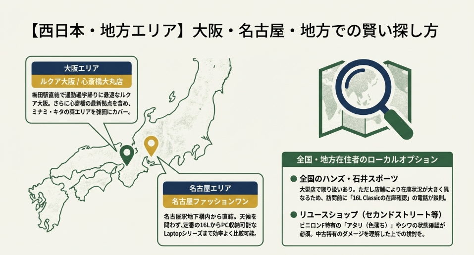 大阪・名古屋でカンケンリュックを買うなら?主要エリアの正規店ガイド