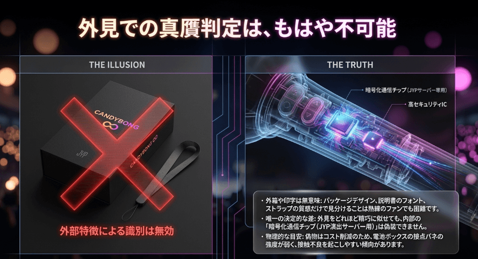 TWICEペンライト真贋判定ガイド：偽物に騙されないための「決定的な差」とは
