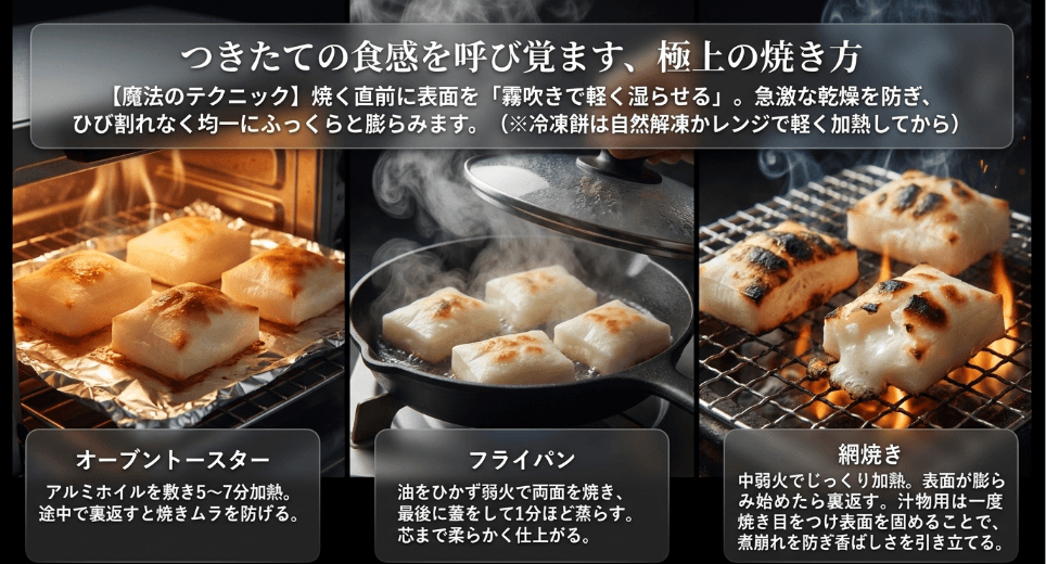 理想の食感を作る!のし餅を最高においしく焼く調理ガイド