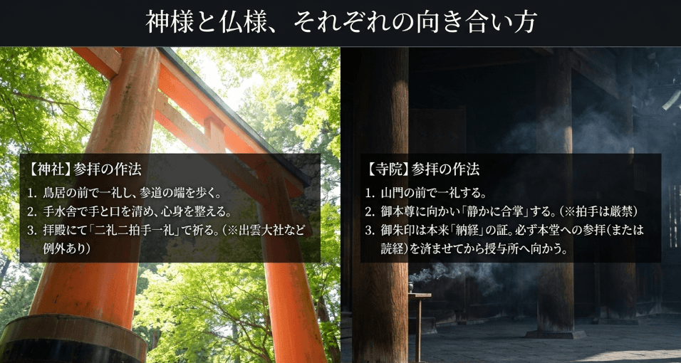 参拝時の御朱印帳のマナーと二礼二拍手一礼の作法