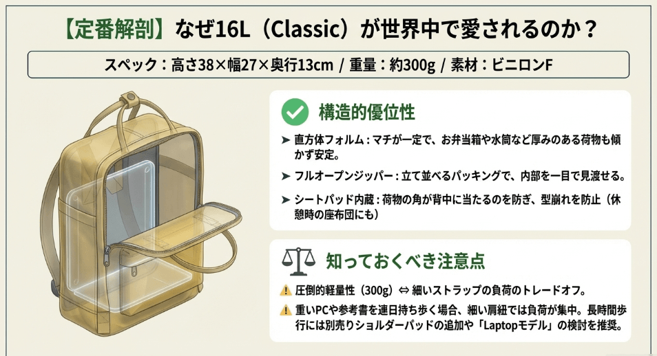 人気の16Lのカンケンリュックの実力を解説