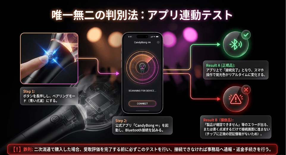 ペンライトがアプリに接続できない際の技術的確認事項