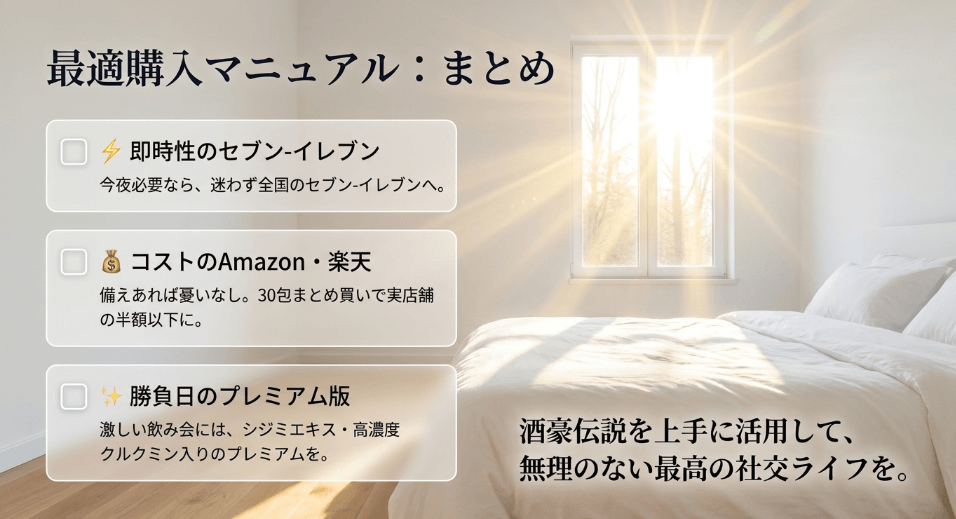 酒豪伝説はどこで買えるか？まとめと最適な買い方