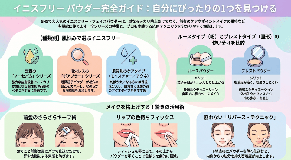 イニスフリーのパウダー種類と選び方の基本