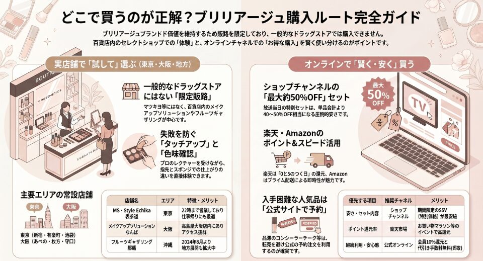 ブリリアージュはどこで買える？取扱店舗を徹底解説