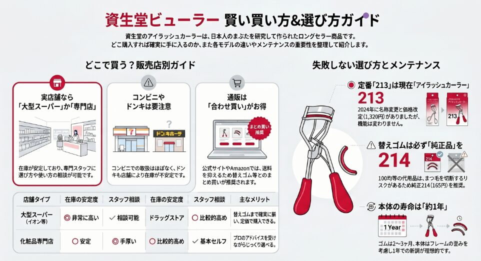資生堂のビューラーはどこで買える?最新の販売店情報