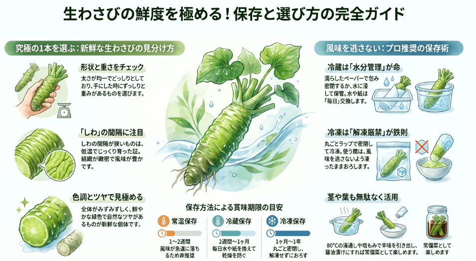 生わさびの保存で風味を長持ちさせる基礎知識