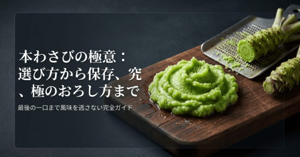 生わさびの保存方法と賞味期限は？長持ちする冷蔵・冷凍の正解ワザ