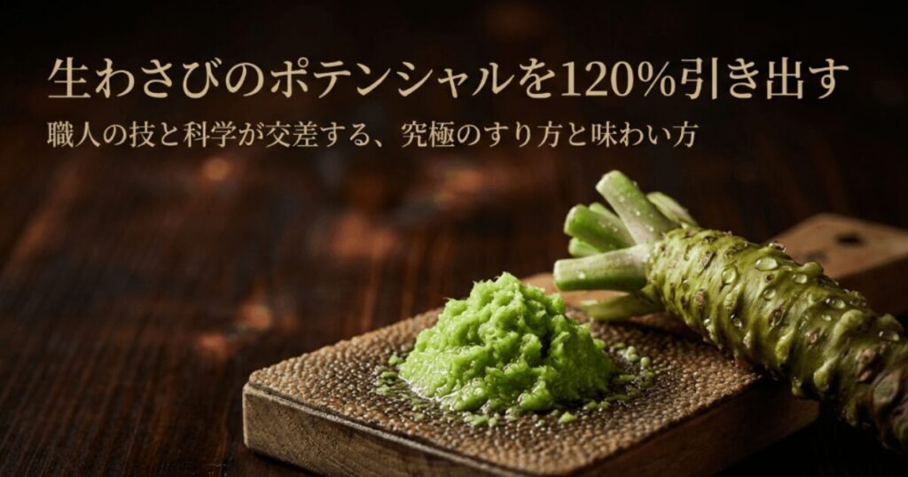 生わさびのすり方基本ガイド！向きや皮の処理・辛くするコツと代用