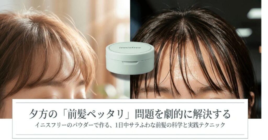 イニスフリーパウダーで前髪がはげる？噂の真相とサラサラ効果の裏技