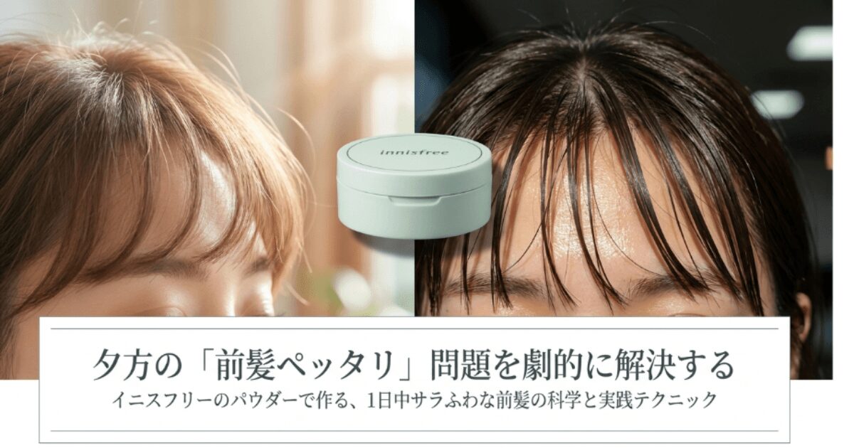 イニスフリーパウダーで前髪がはげる？噂の真相とサラサラ効果の裏技