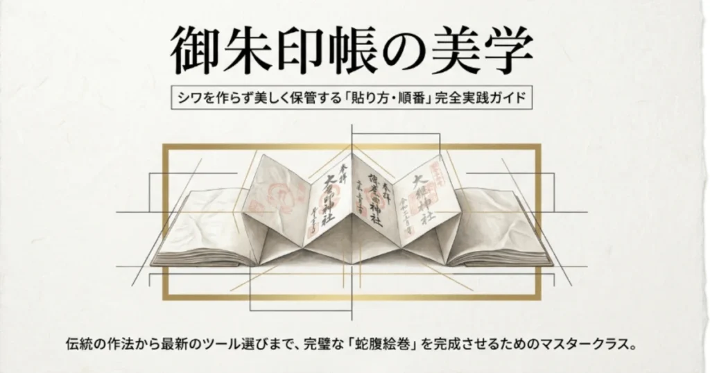 御朱印帳の貼り方でシワにしない！蛇腹の順番やのり選び