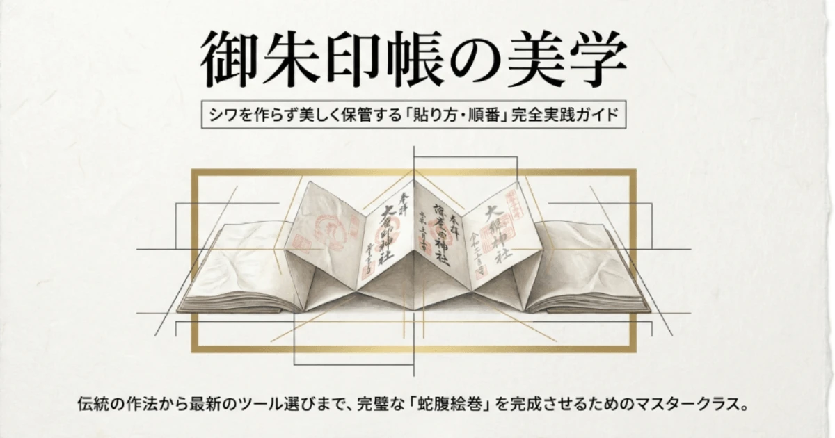 御朱印帳の貼り方でシワにしない!蛇腹の順番やのり選び