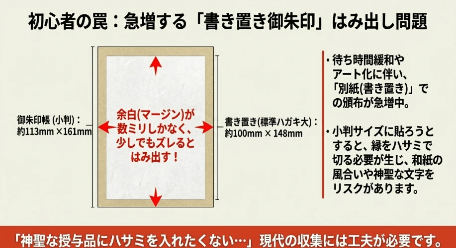 書き置きがはみ出す問題