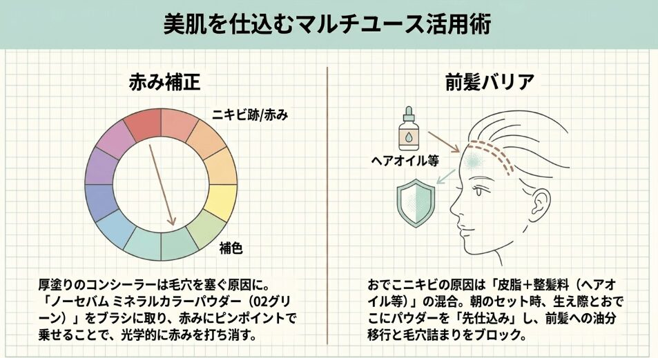 おでこの毛穴詰まりを防ぐ前髪キープの裏技
