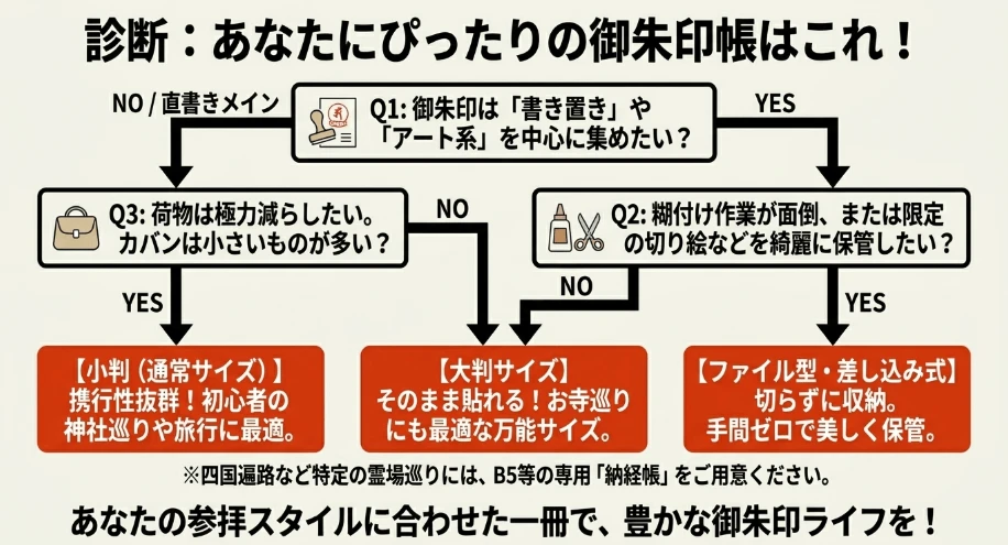 御朱印帳サイズ選定のまとめ