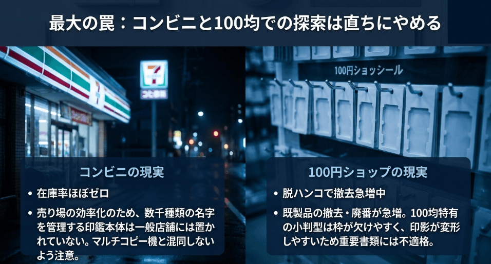 セブンやローソン等のコンビニに訂正印はあるか