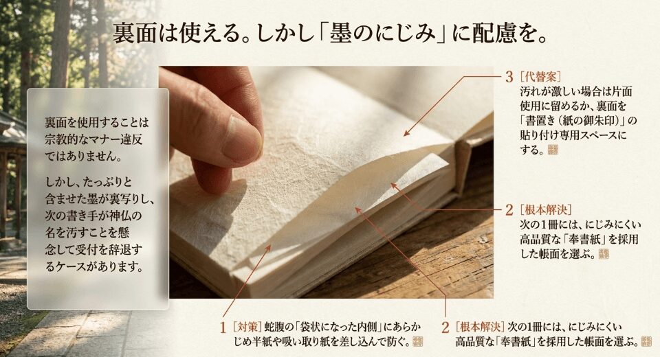 裏面利用の妥当性と墨の裏写り対策