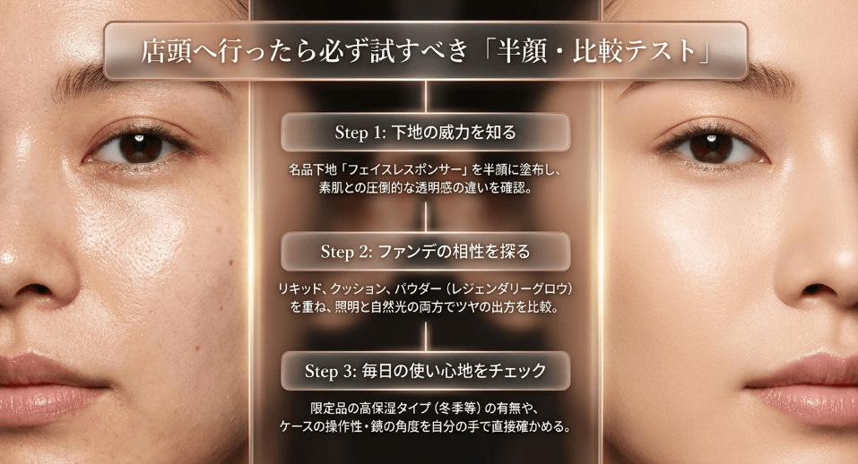 ブリリアージュのファンデーションを店頭でチェックすべき理由