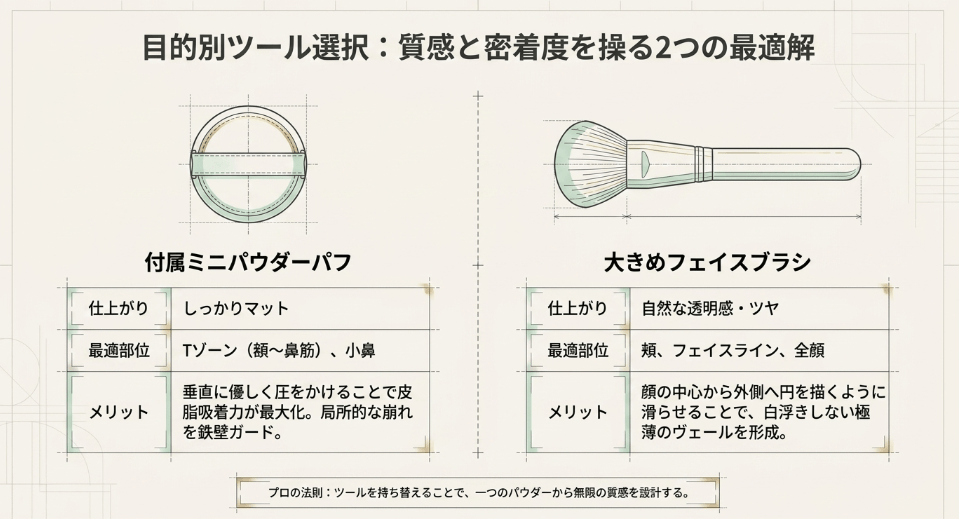 ふんわり仕上げたいときのフェイスブラシ活用法