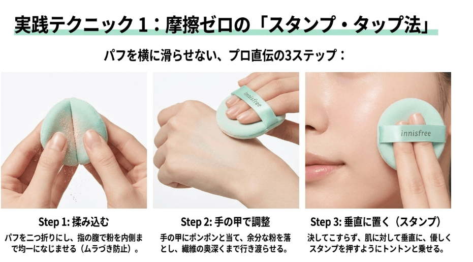 摩擦を防ぐスタンプ置きの正しい使い方