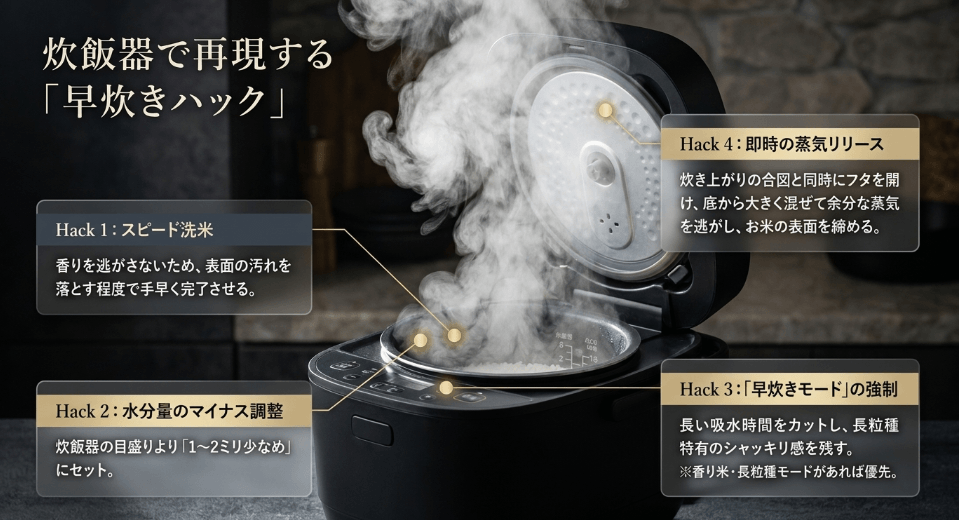 炊飯器の機能を活用してジャスミンライスを美味しく炊くコツ