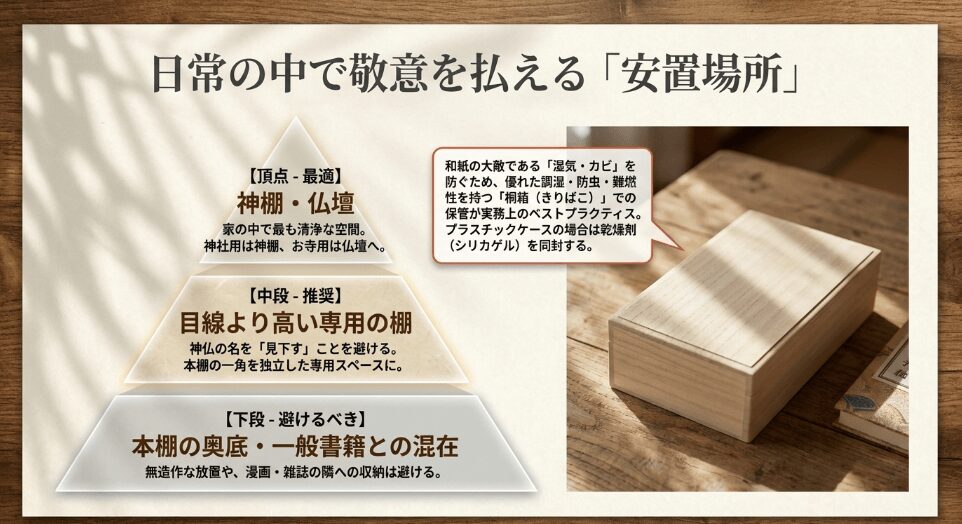 神棚や仏壇など適切な保管場所の選定