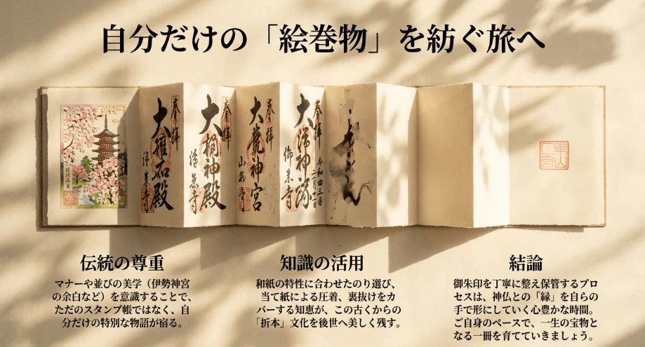 御朱印帳の貼り方や順番と蛇腹式のまとめ