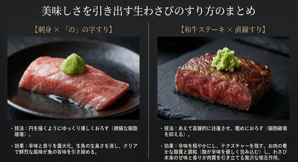 美味しさを引き出す生わさびのすり方のまとめ